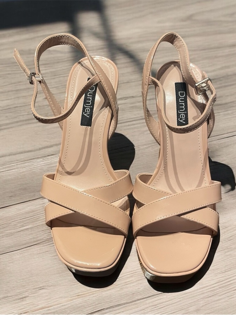 Nude Crisscross Slingback Sandals